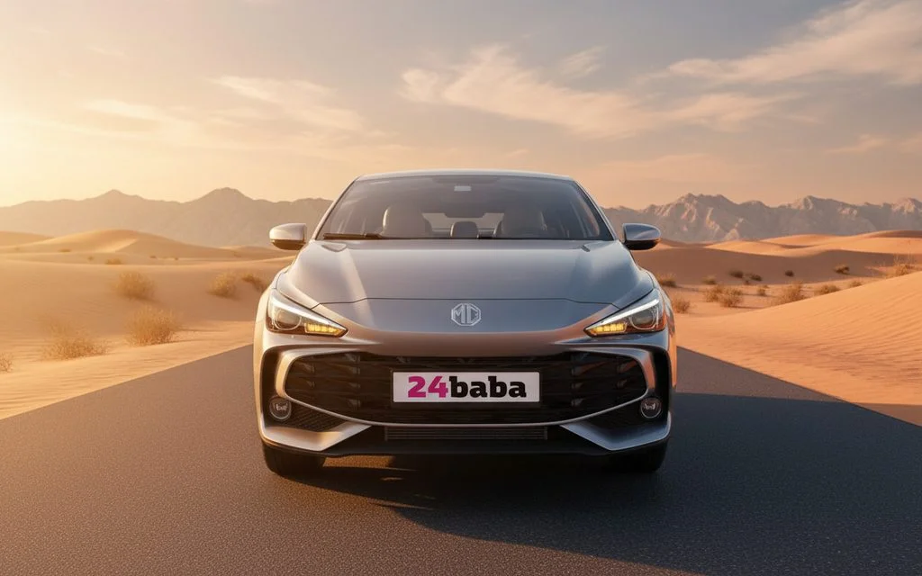 Mg 3 2025 Silver front view with headlights