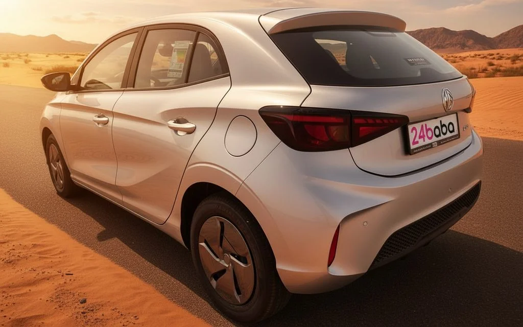 Mg 3 2025 Silver rear view showing taillights