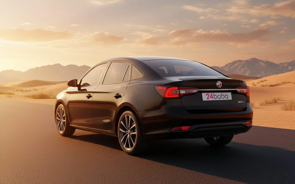 Mg 5 2024 Black rear view showing taillights