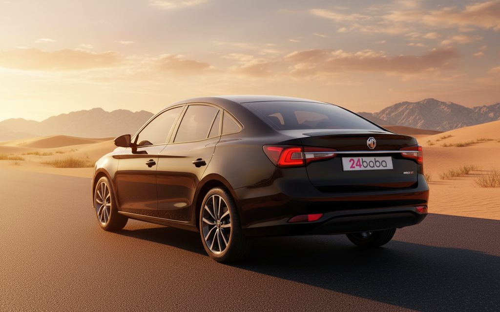 Mg 5 2024 Black rear view showing taillights