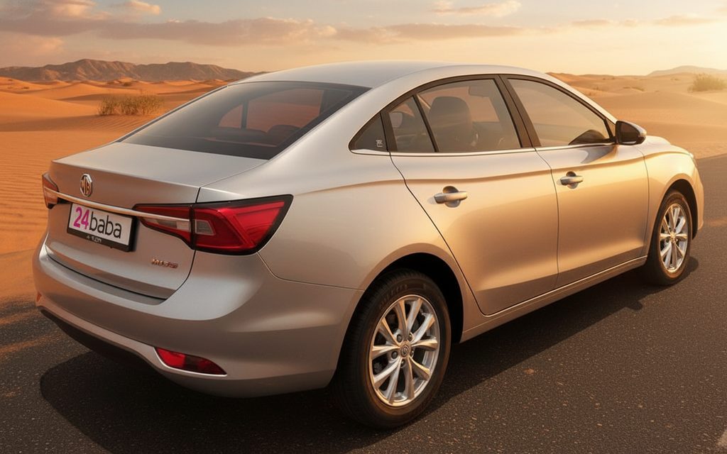Mg 5 2023 Silver rear view showing taillights