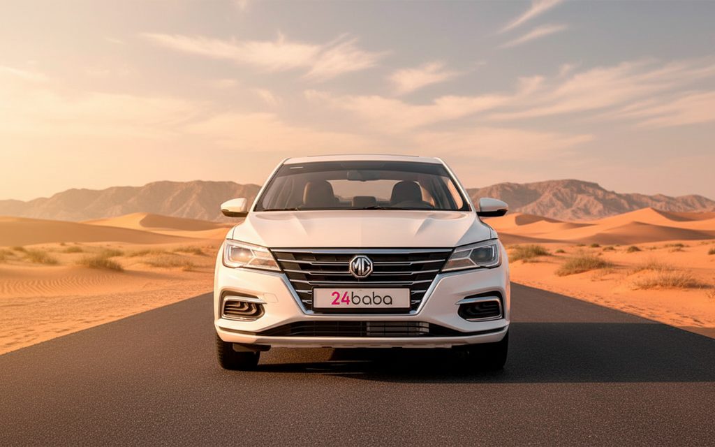 Mg 5 2024 White front view with headlights