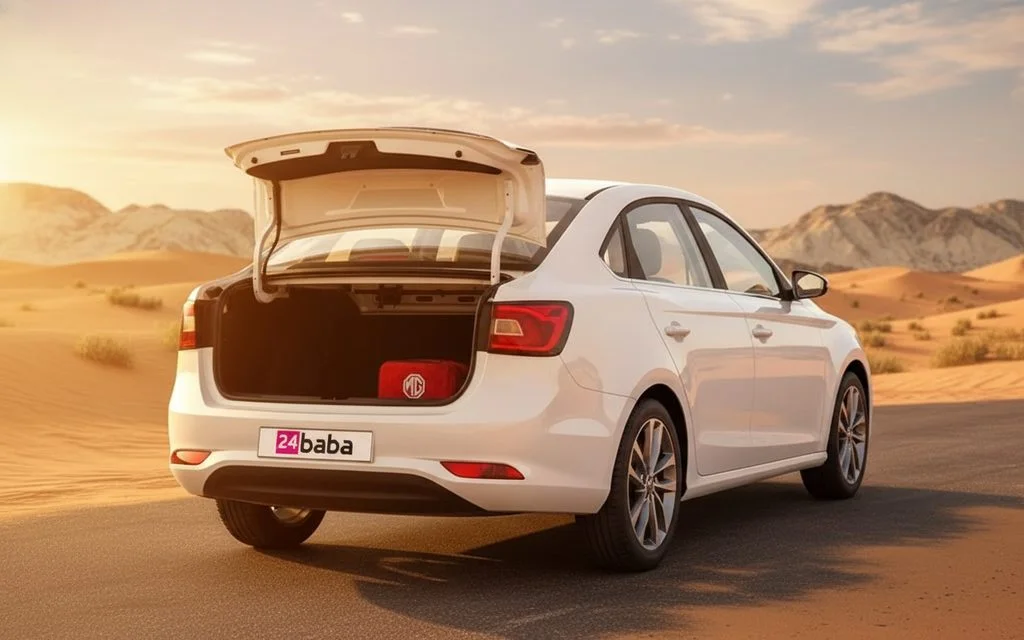 Mg 5 2025 White rear view showing taillights