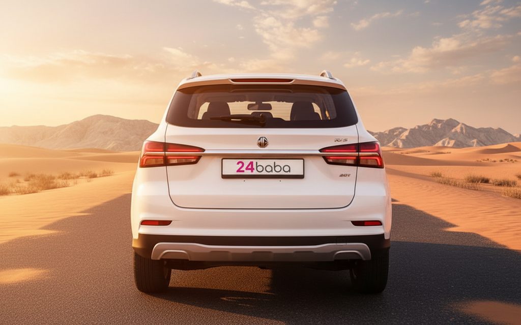 Mg Rx5 2023 White rear view showing taillights