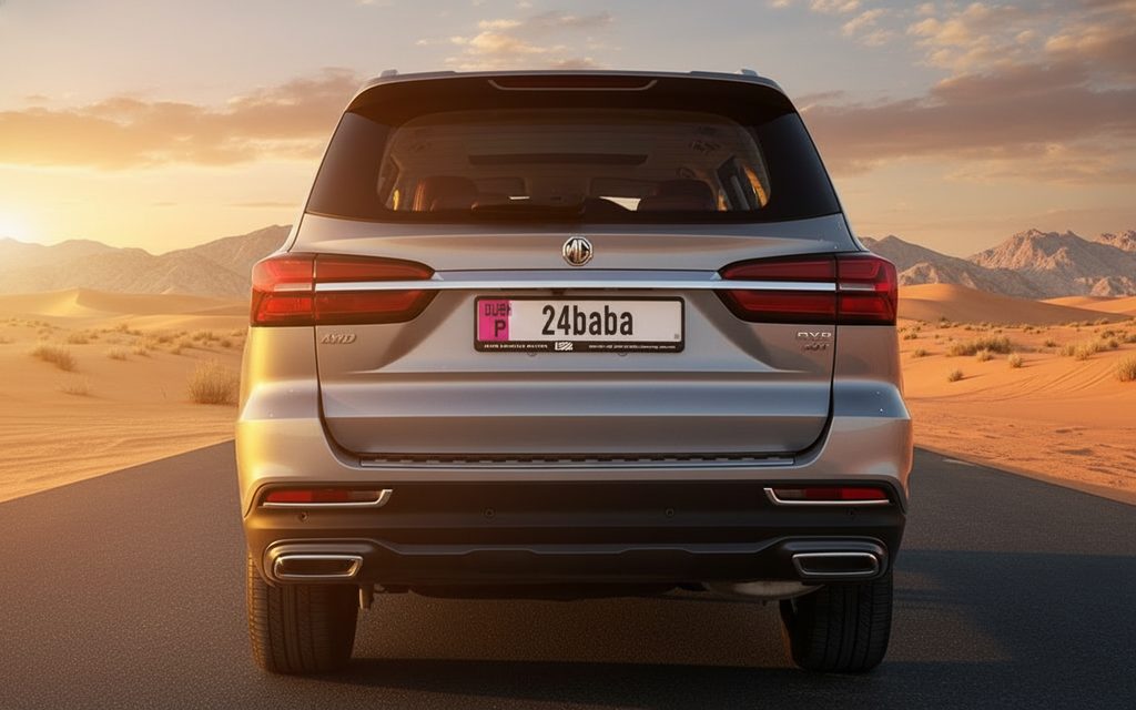 Mg Rx8 2024 Grey rear view showing taillights