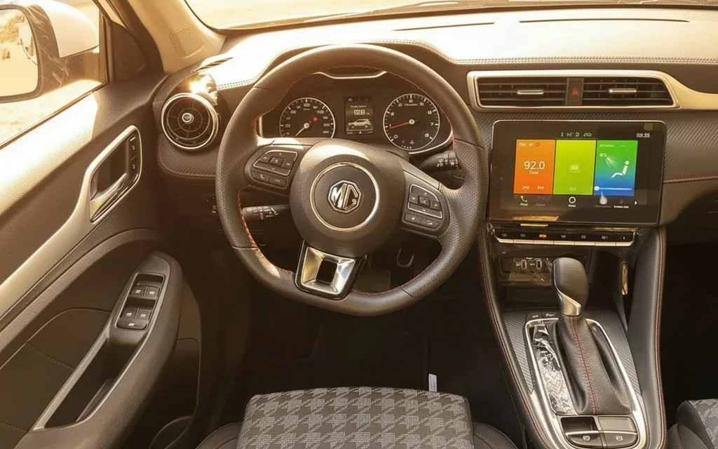 Mg Zs 2022 interior view showing trim – rental in Dubai