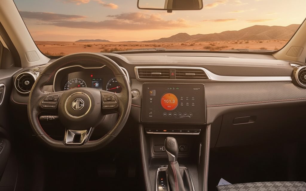 Mg Zs 2024 interior view showing trim – rental in Dubai