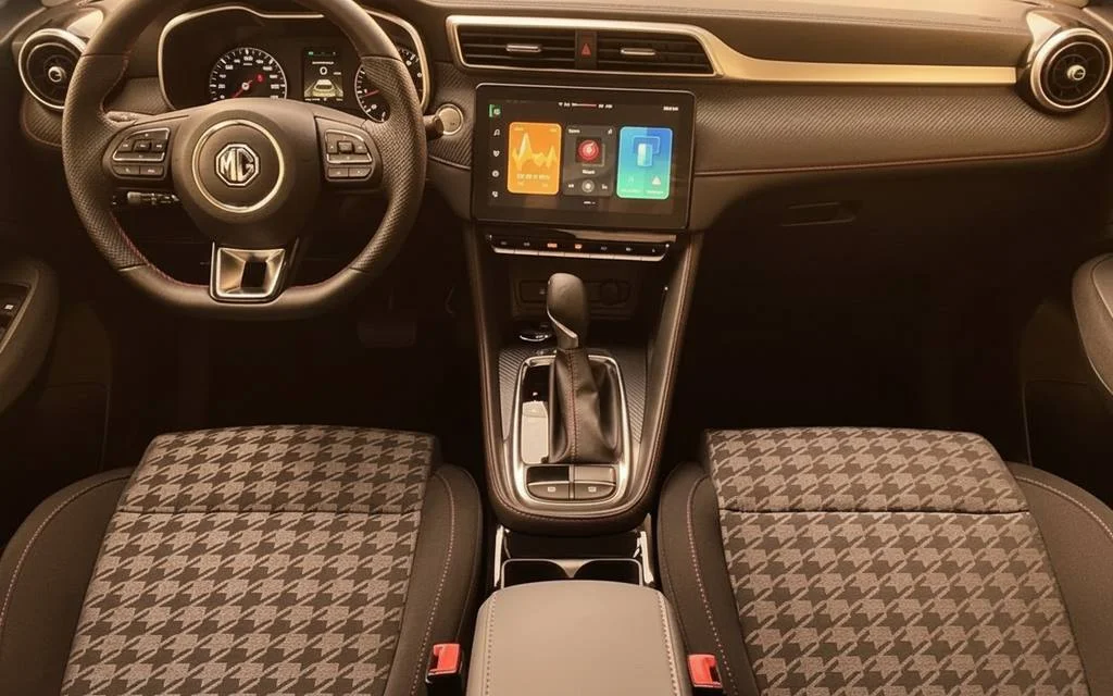 Mg Zs 2024 interior view showing trim – rental in Dubai
