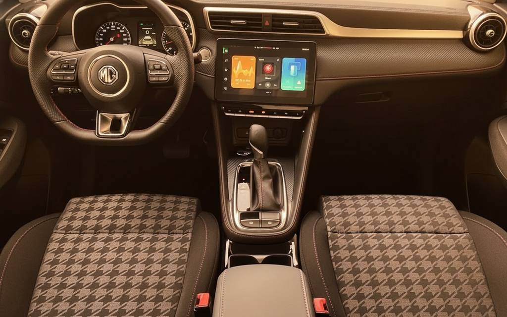 Mg Zs 2024 interior view showing trim – rental in Dubai