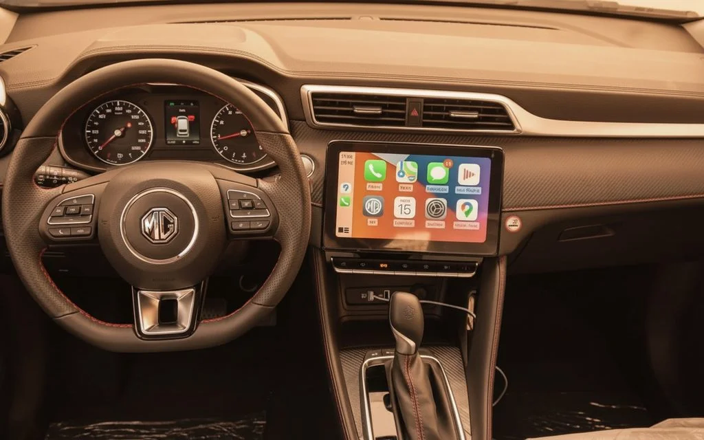 Mg Zs 2024 interior view showing trim – rental in Dubai