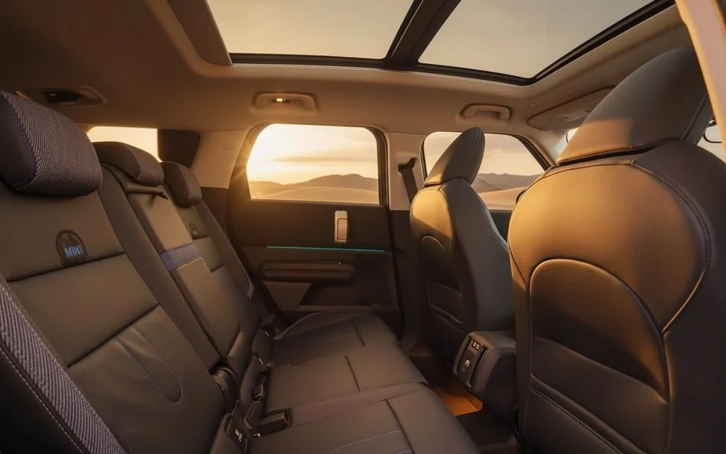 Mini Countryman 2024 interior view showing trim – rental in Dubai