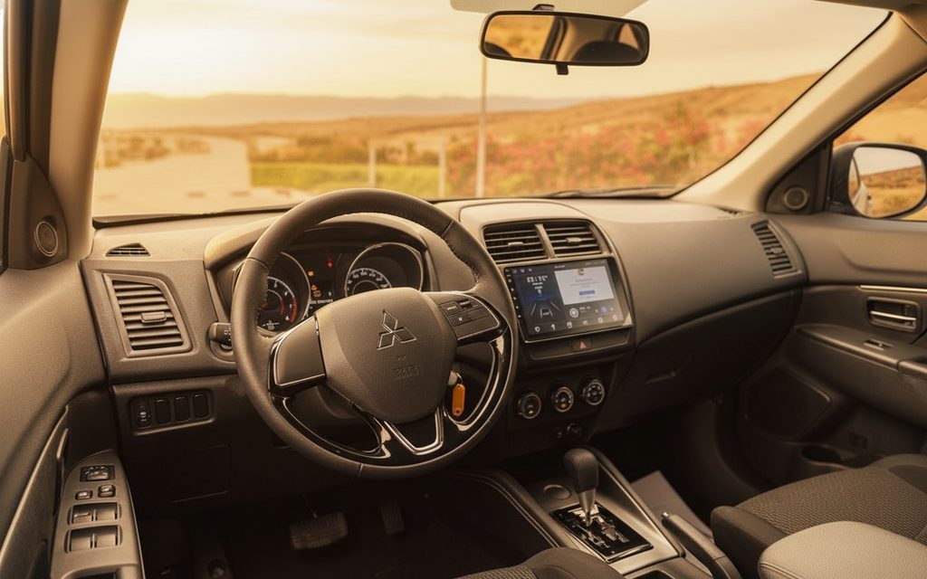 Mitsubishi Asx 2023 interior view showing trim – rental in Dubai