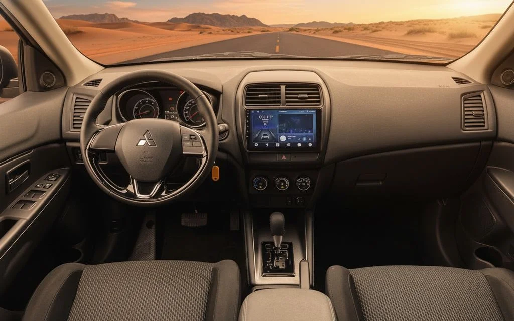 Mitsubishi Asx 2023 interior view showing trim – rental in Dubai