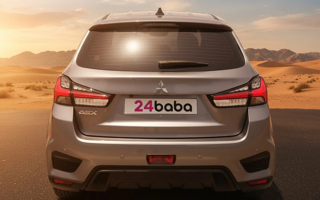 Mitsubishi Asx 2024 Grey rear view showing taillights – rental in Dubai