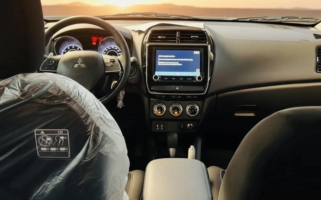 Mitsubishi Asx 2024 interior view showing trim – rental in Dubai