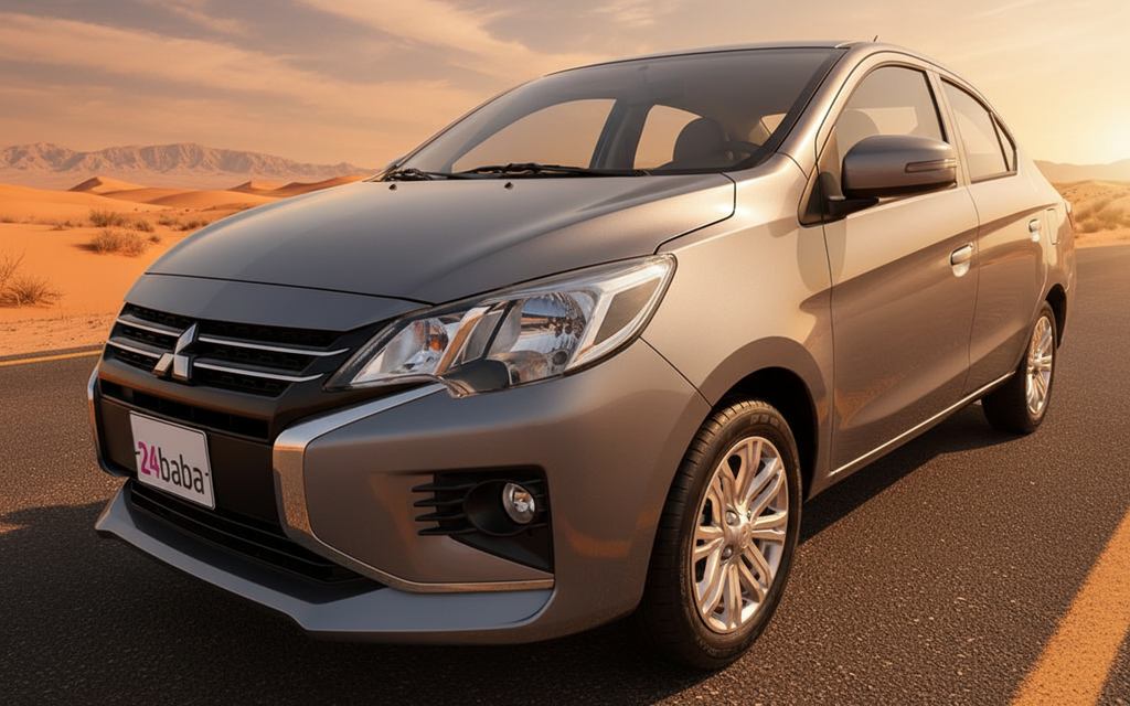 Mitsubishi Attrage 2022 Grey cover image – rental in Dubai