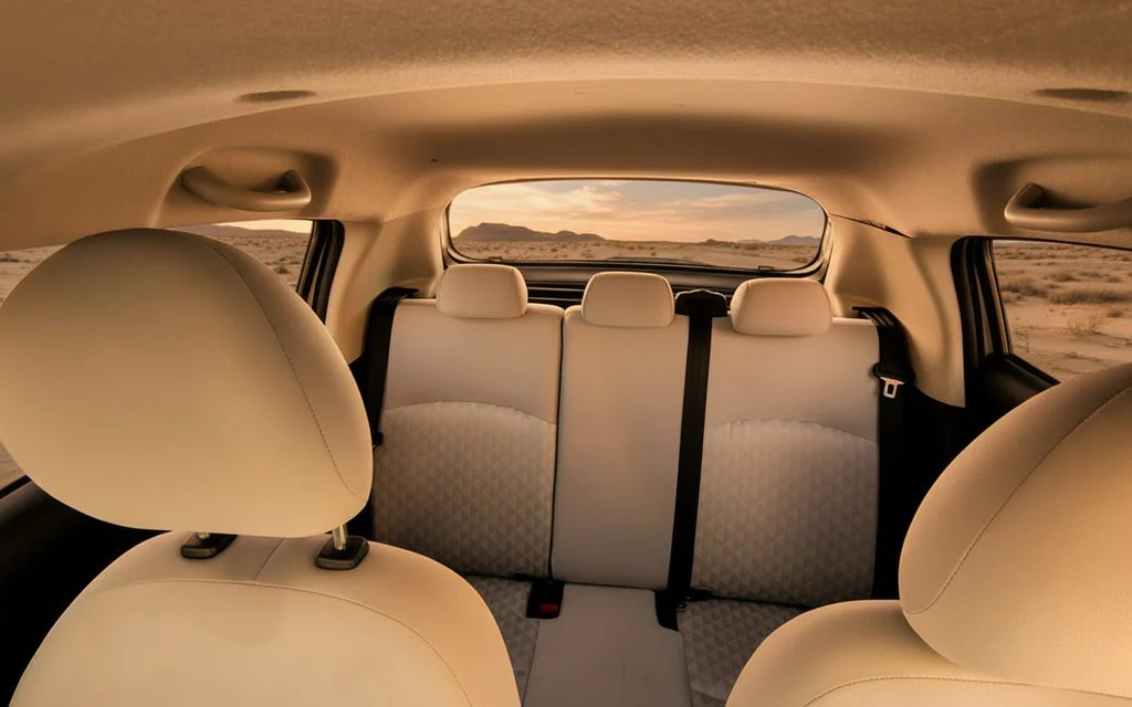 Mitsubishi Mirage 2023 leather seats and cabin – rental in Dubai