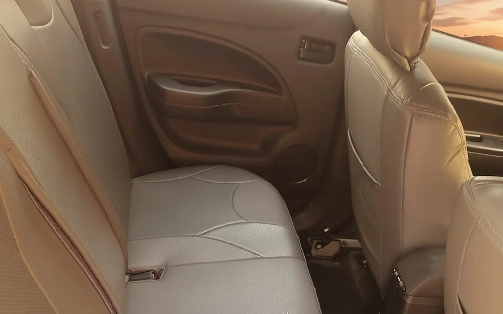 Mitsubishi Mirage 2023 leather seats and cabin – rental in Dubai