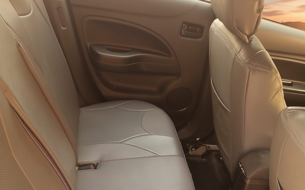 Mitsubishi Mirage 2023 leather seats and cabin – rental in Dubai