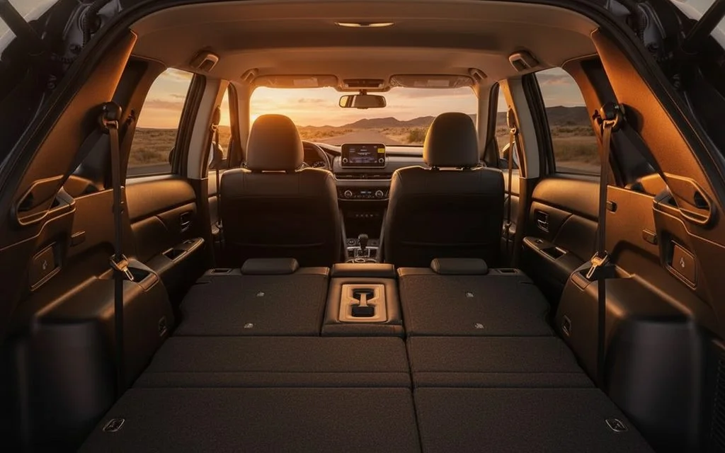 Mitsubishi Outlander 2024 leather seats and cabin – rental in Dubai