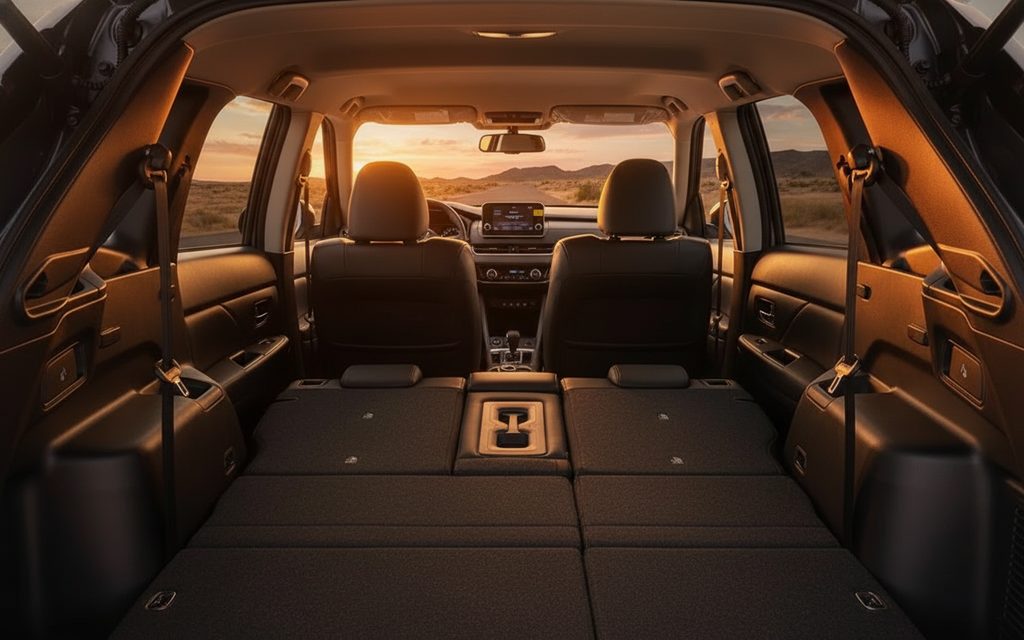 Mitsubishi Outlander 2024 leather seats and cabin – rental in Dubai