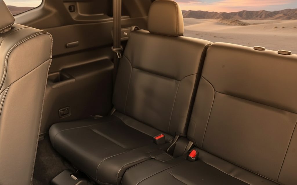 Mitsubishi Outlander 2024 leather seats and cabin – rental in Dubai