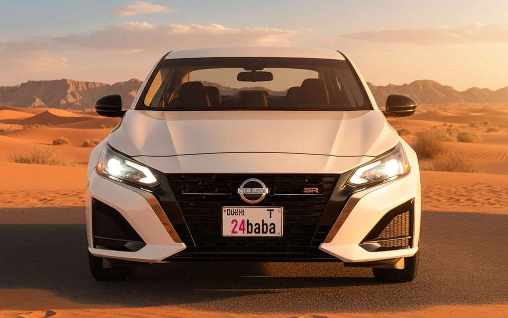 Nissan Altima 2024 White front view with headlights