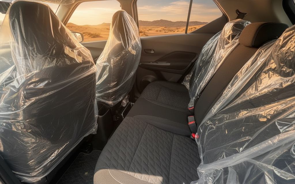 Nissan Kicks 2024 leather seats and cabin – rental in Dubai