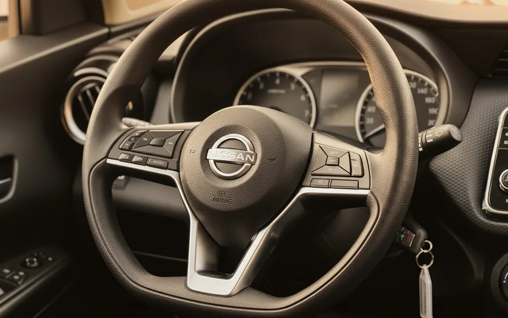 Nissan Kicks 2024 interior view showing trim – rental in Dubai