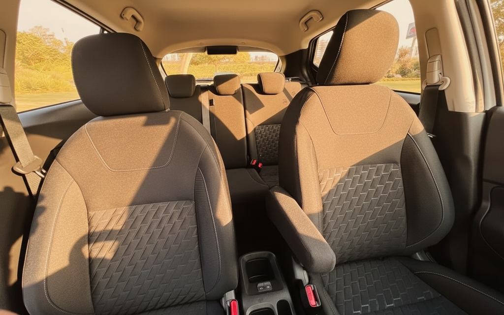Nissan Kicks 2024 leather seats and cabin – rental in Dubai