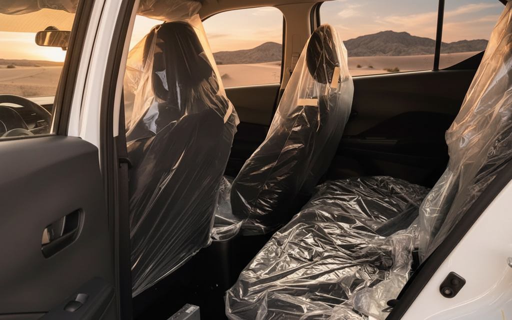 Nissan Kicks 2024 leather seats and cabin – rental in Dubai