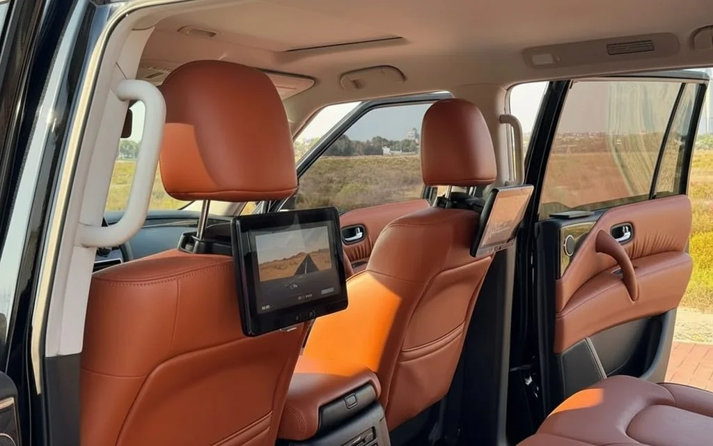 Nissan Patrol 2024 leather seats and cabin – rental in Dubai