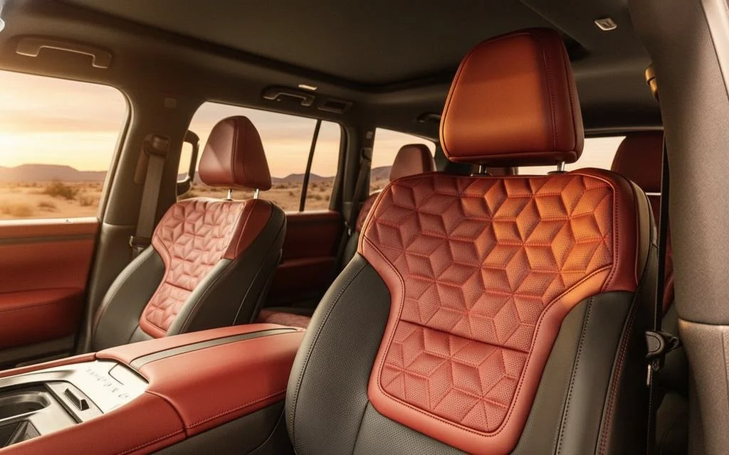 Nissan Patrol 2025 leather seats and cabin – rental in Dubai