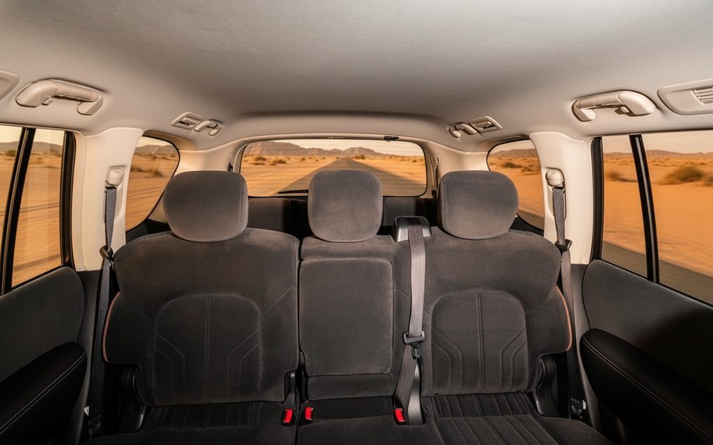 Nissan Patrol 2023 leather seats and cabin – rental in Dubai