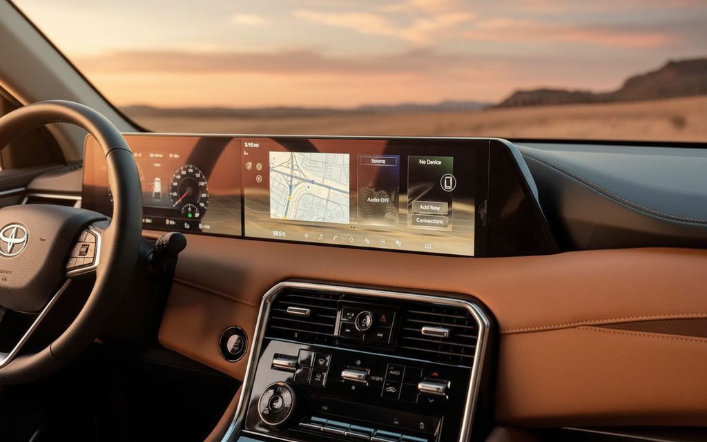 Nissan Patrol 2025 dashboard and infotainment – rental in Dubai