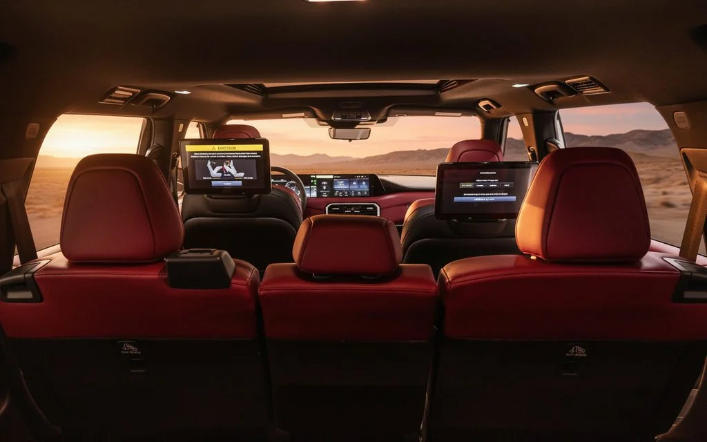 Nissan Patrol 2025 leather seats and cabin – rental in Dubai