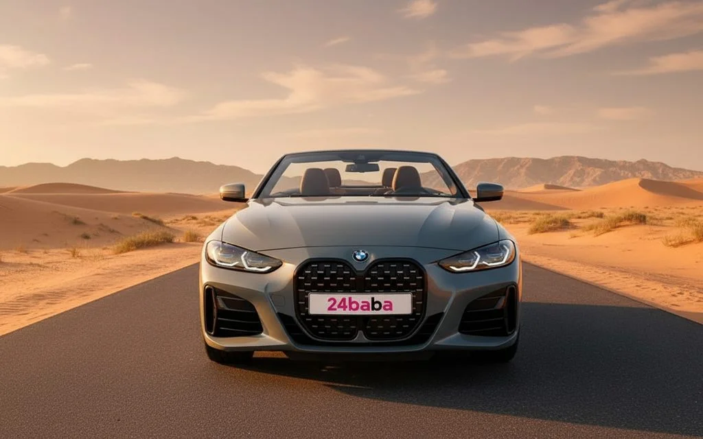 Bmw 420 2025 Green front view with headlights