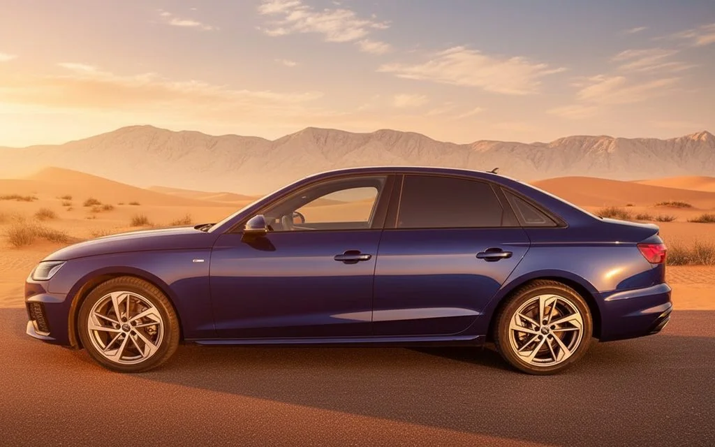 Audi A4 2024 Blue side profile