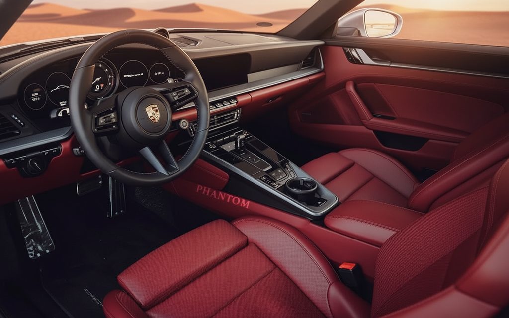 Porsche 911 2021 interior view showing trim