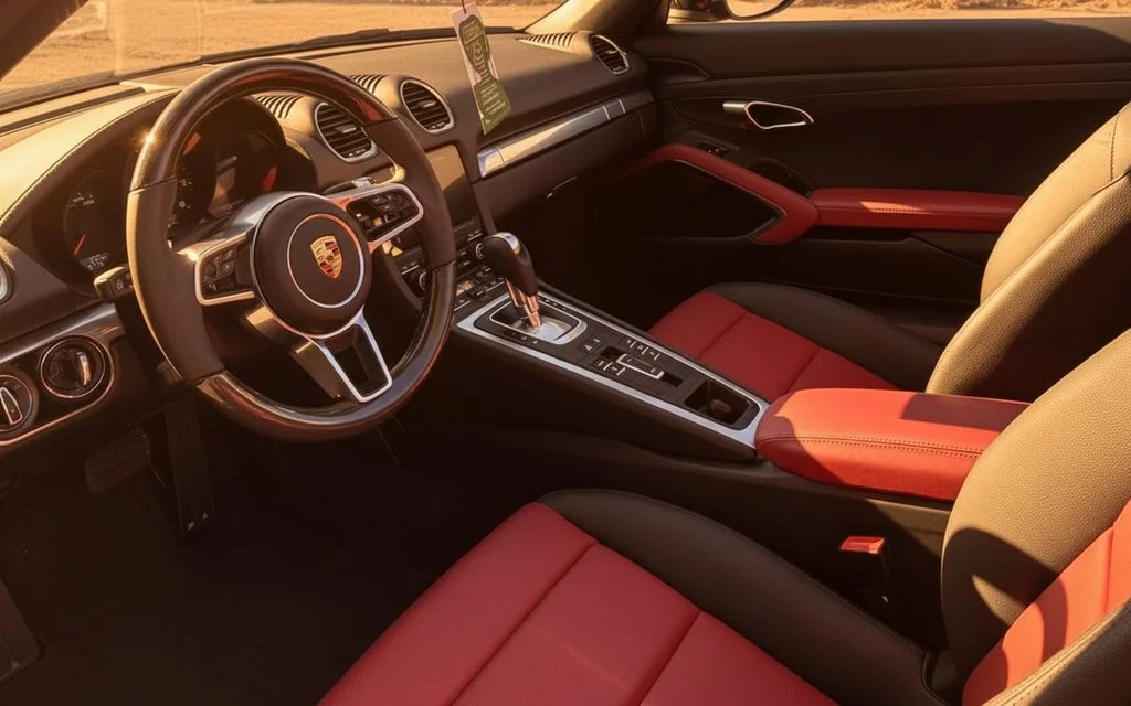 Porsche Boxster 2024 interior view showing trim