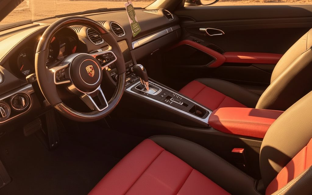 Porsche Boxster 2024 interior view showing trim