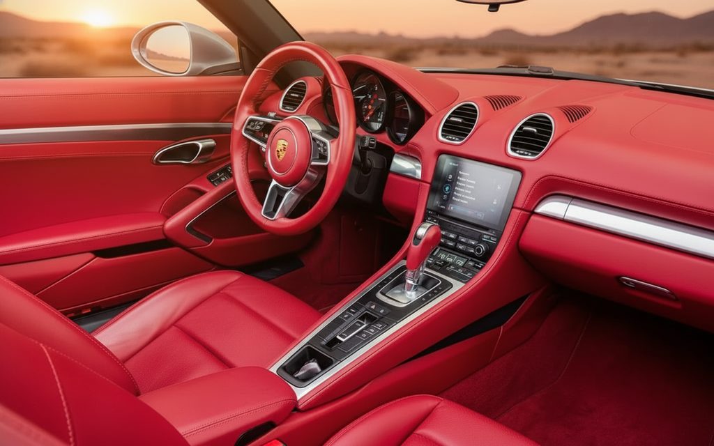 Porsche Boxster 2024 interior view showing trim