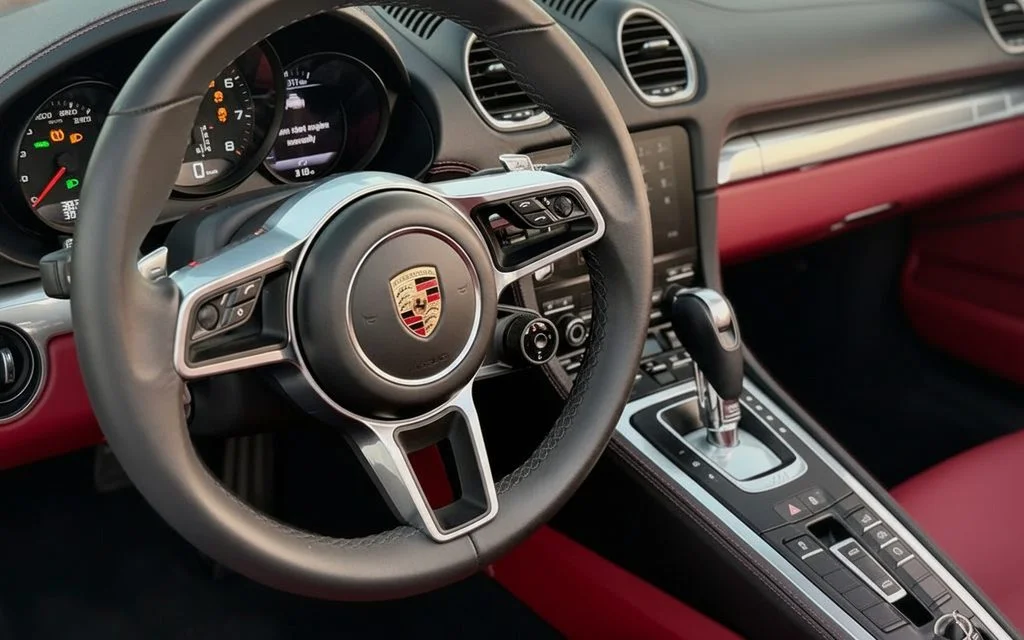 Porsche Boxster 2024 interior view showing trim