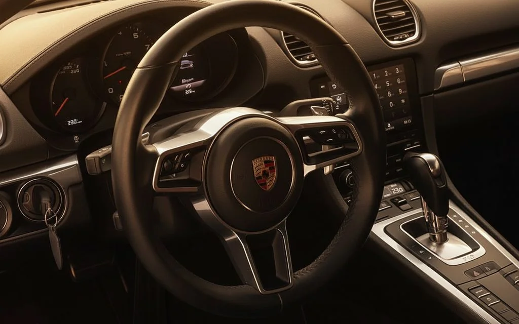 Porsche Cayman 2021 interior view showing trim