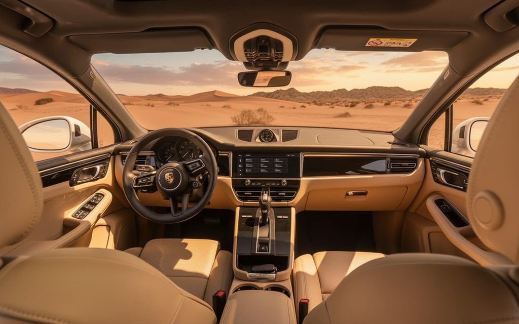 Porsche Macan 2024 interior view showing trim