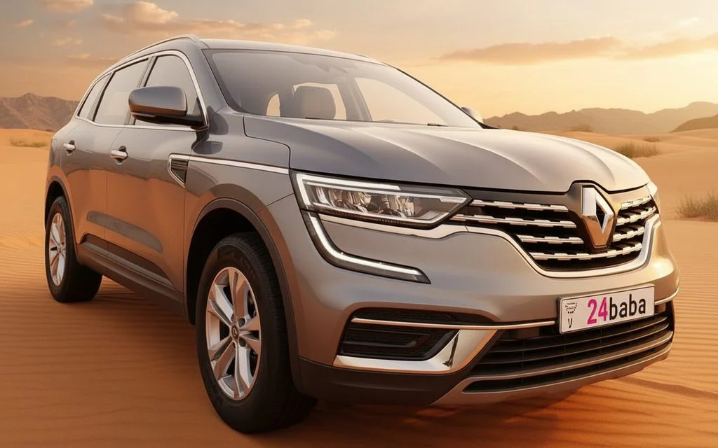 Renault Koleos 2023 Grey front view with headlights