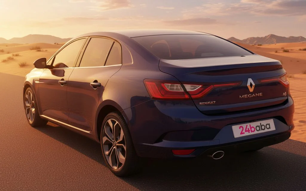 Renault Megane 2020 Blue rear view showing taillights