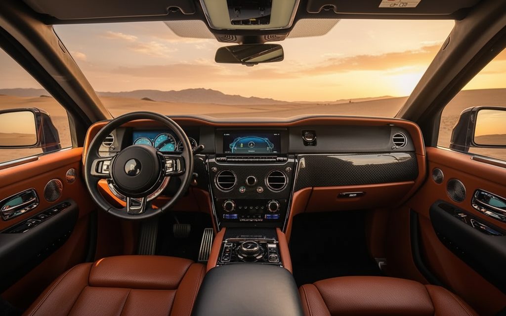 Rolls-Royce Cullinan 2021 interior view showing trim