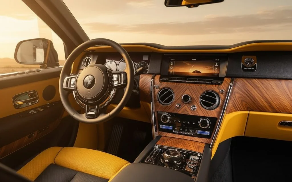 Rolls-Royce Cullinan 2022 interior view showing trim