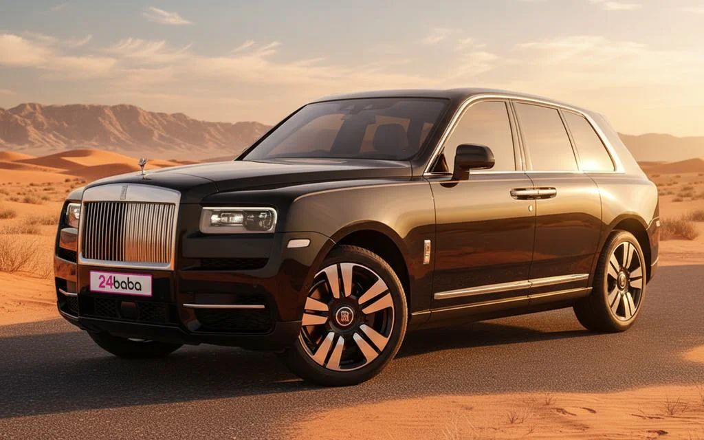 RollsRoyce Cullinan 2023 Black front view with headlights